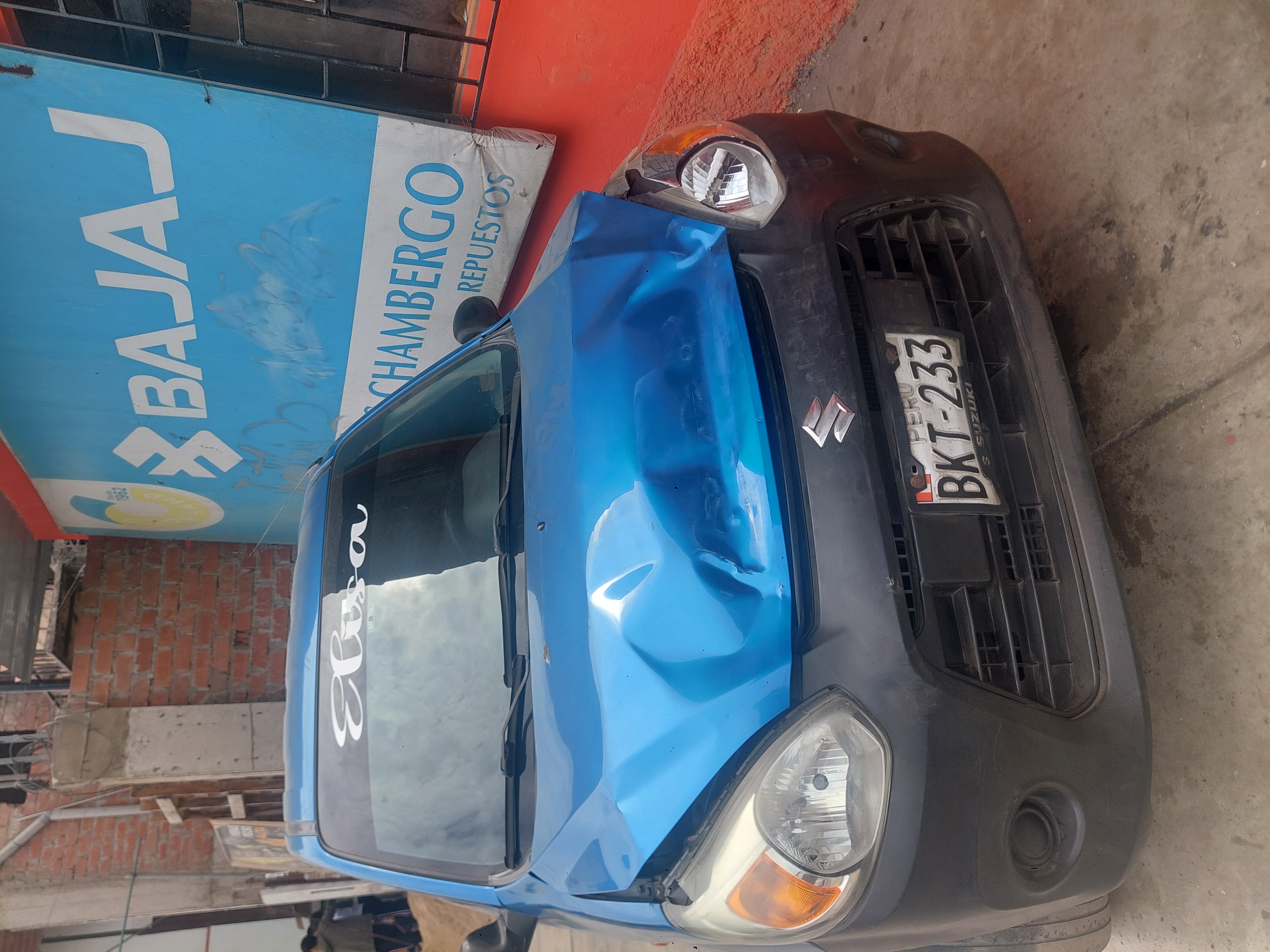 Antes de Choque de auto parte delantera y atras